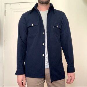 Vintage Levi’s 70s Western Wear Textured Button Down Shirt Men’s Small